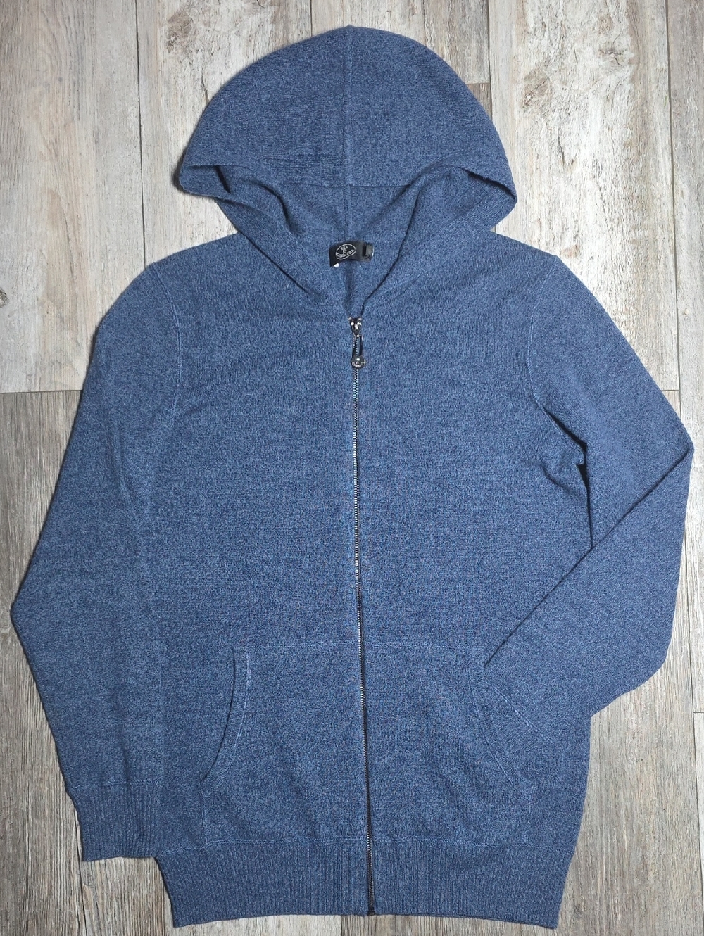Silk & Cashmere Men's Nevada 100% Cashmere Zip-up Hooded Sweater Size Small